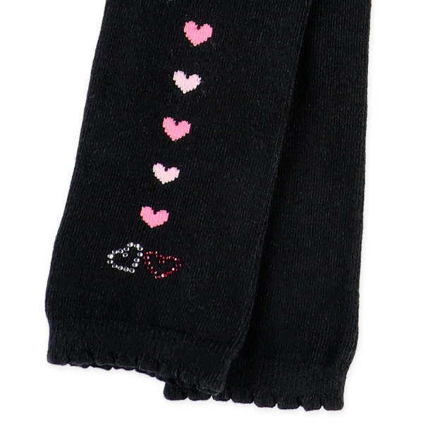 キッズ10分丈スパッツ（ラインストーン・ハート）