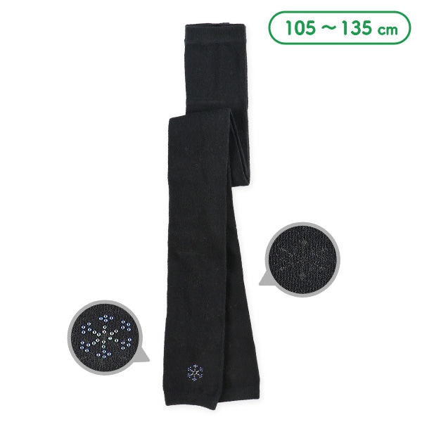 キッズ10分丈スパッツ（ラインストーン・雪柄）