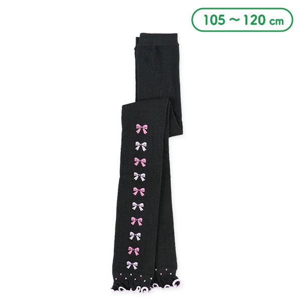 キッズ10分丈スパッツ（縦リボン）