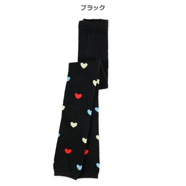キッズ10分丈スパッツ（ハート総柄）
