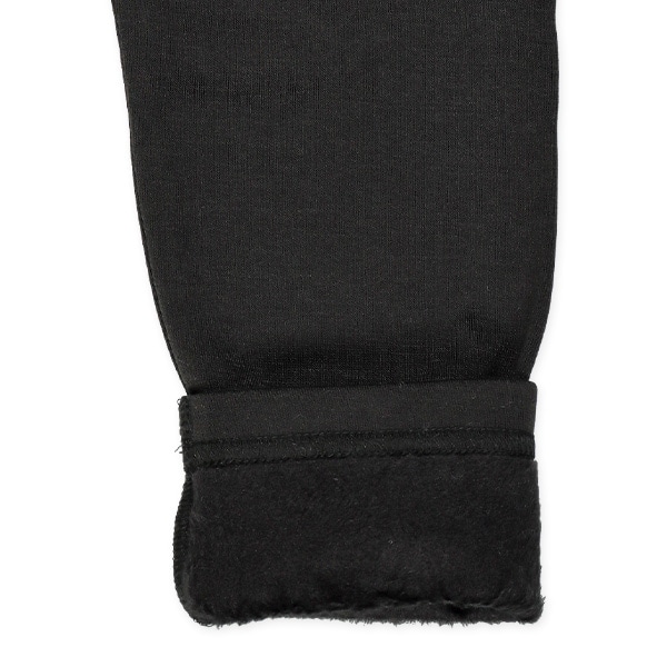 あったか裏シャギーキッズ10分丈スパッツ（ブラック）