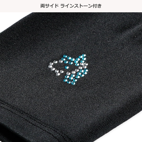 あったか裏起毛キッズ10分丈スパッツ（110デニール）（ラインストーン・ユニコーン）