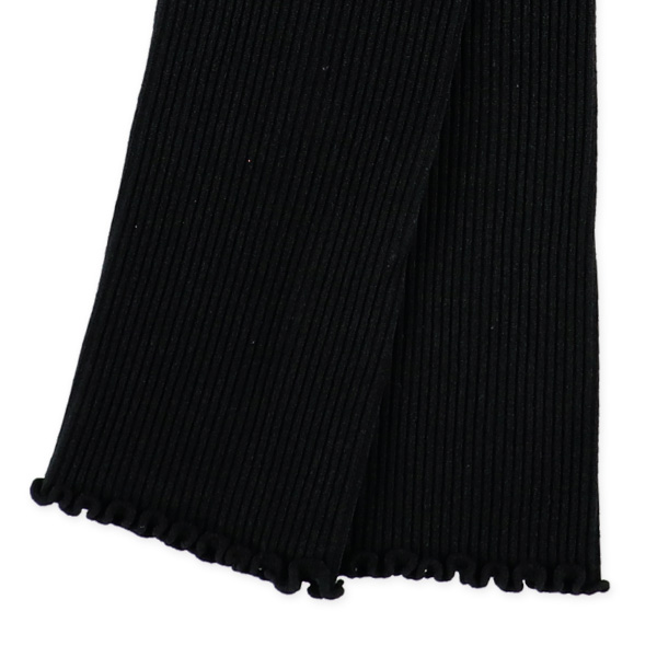 あったか裏起毛キッズ10分丈スパッツ（160デニール）（メローリブ）