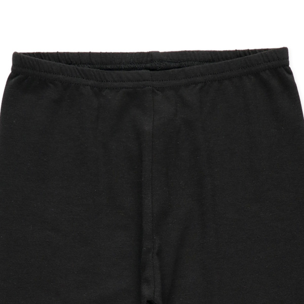 綿混&ドライキッズ10分丈スパッツ（ラインストーン・リボン）