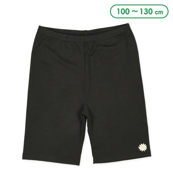 キッズ3分丈スパッツ（花モチーフ）