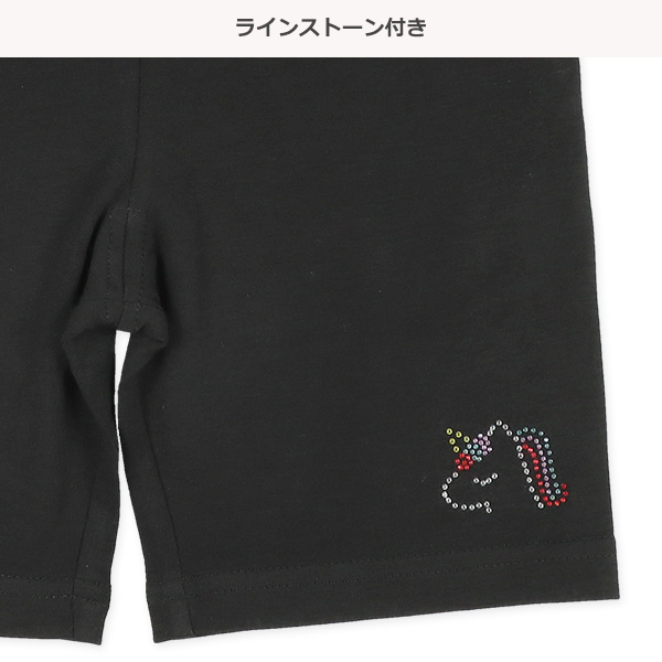 キッズ3分丈スパッツ（ラインストーン・ユニコーン）