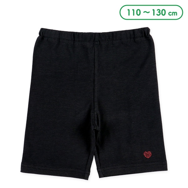 キッズ3分丈スパッツ（ラインストーン・ハート）