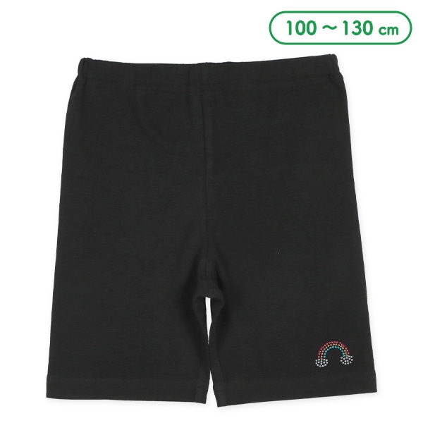キッズ3分丈スパッツ（ラインストーン・虹）