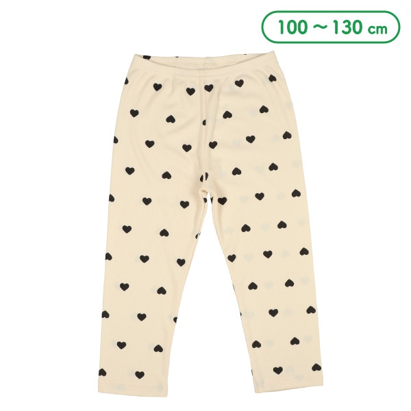 キッズ7分丈スパッツ（ブラックハート）