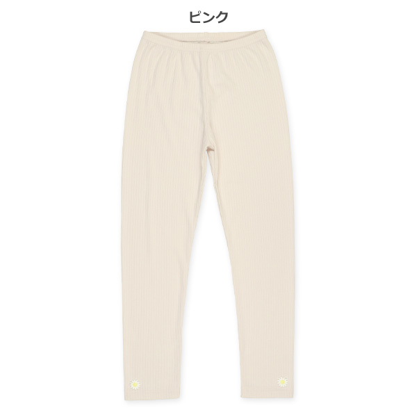 キッズ10分丈スパッツ（花モチーフ）