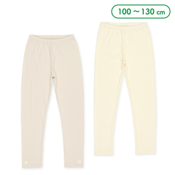キッズ10分丈スパッツ（花モチーフ）