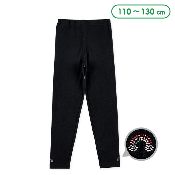 キッズ10分丈スパッツ（ラインストーン・虹）