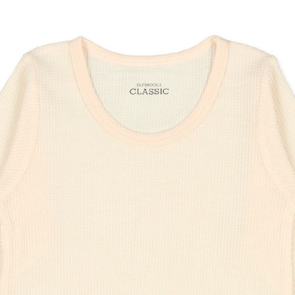 4枚組ワッフル長袖シャツ肌着（ブラウン系グラデーション）