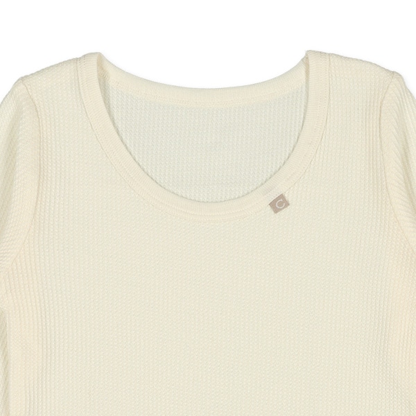 4枚組ワッフル長袖シャツ肌着（ピスネーム）