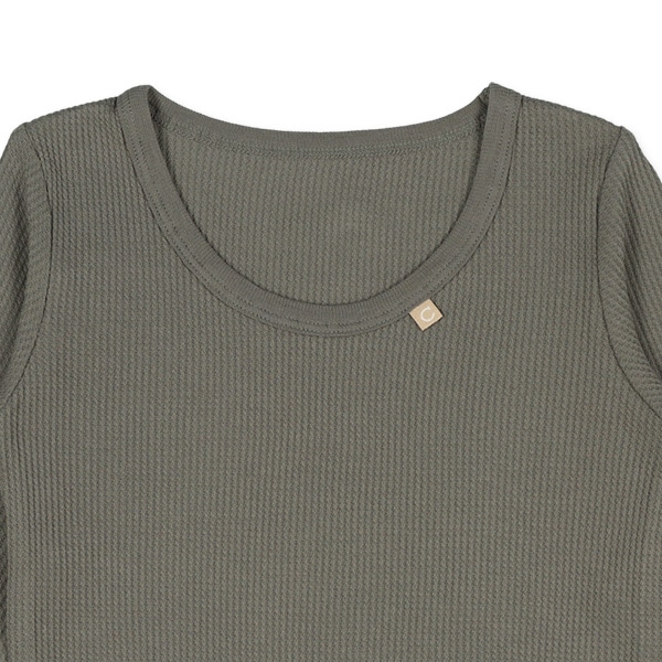 4枚組ワッフル長袖シャツ肌着（ピスネーム）