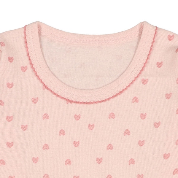 3枚組長袖シャツ肌着（花・ハート）