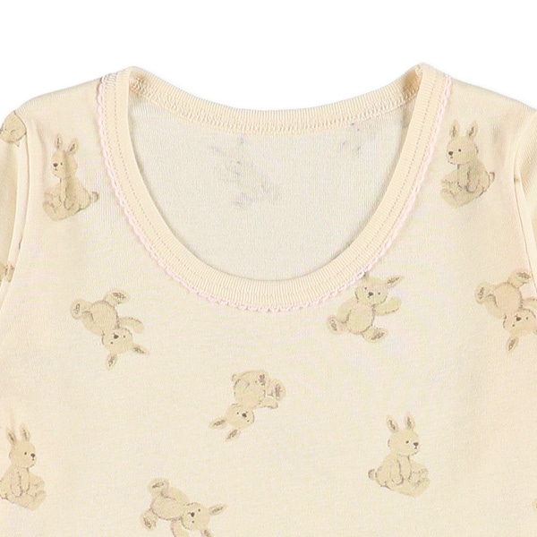 3枚組長袖シャツ肌着（うさぎ・チェリー・無地）