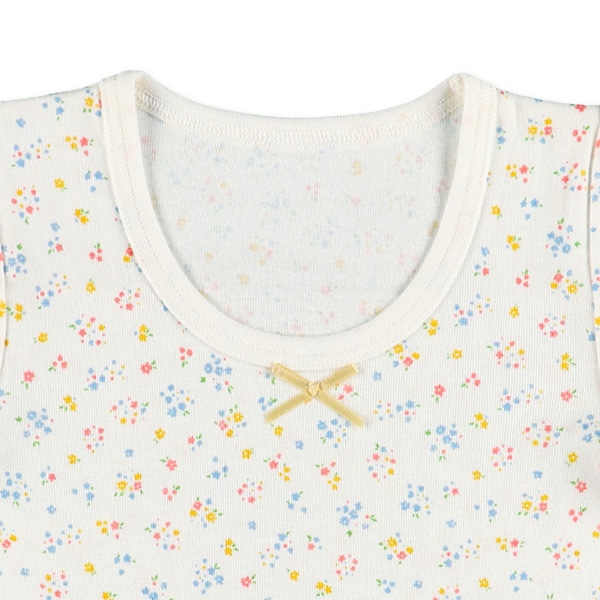 3枚組半袖シャツ肌着（小花・ハート）