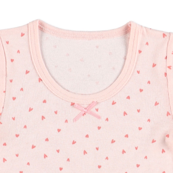 3枚組半袖シャツ肌着（小花・ハート）