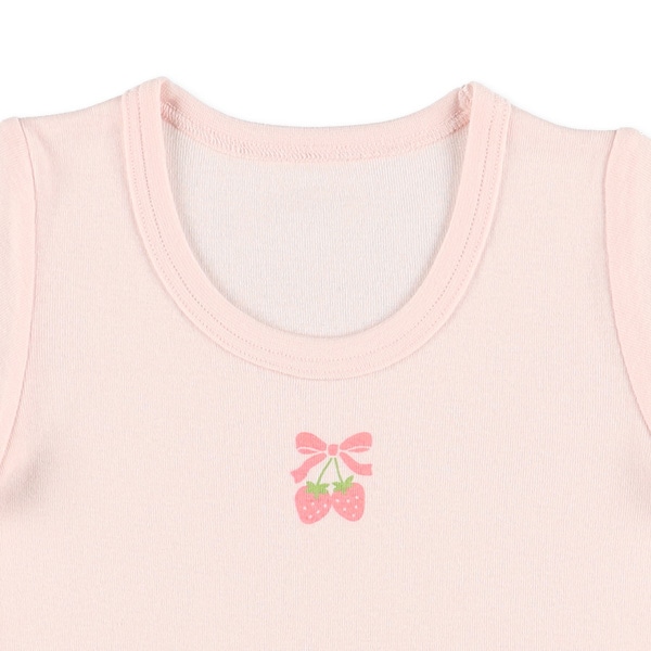 3枚組半袖シャツ肌着（うさぎ・ハート・いちご）