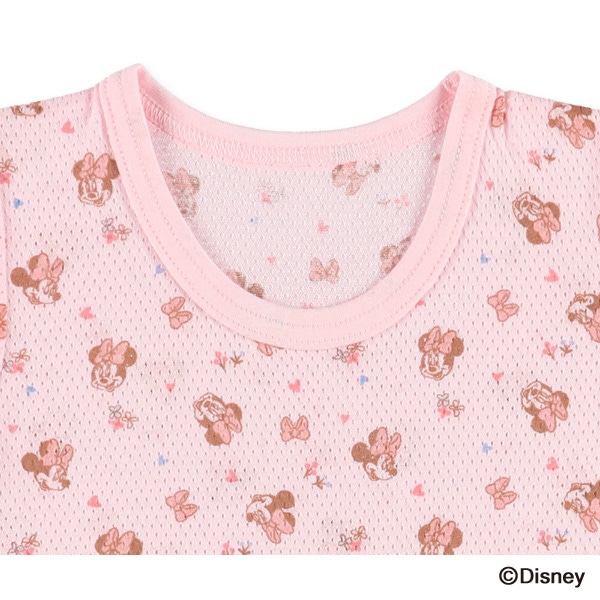 3枚組メッシュ半袖シャツ肌着（ミニーマウス）