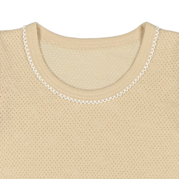 4枚組メッシュ半袖シャツ肌着（ピンク・ベージュ無地）