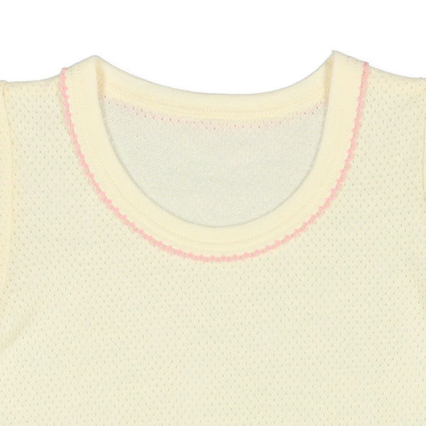 4枚組メッシュ半袖シャツ肌着（ピンク・ベージュ無地）