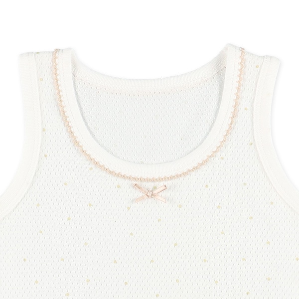 3枚組メッシュタンクトップ肌着（くま・うさぎ・リボン）