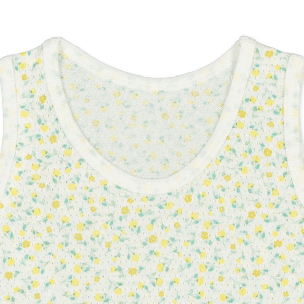 3枚組メッシュタンクトップ肌着（いちご・小花・チェック）