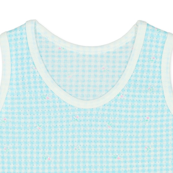 3枚組メッシュタンクトップ肌着（いちご・小花・チェック）