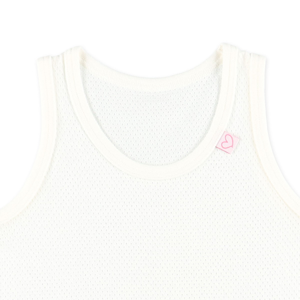 4枚組メッシュタンクトップ肌着（ハートピスネーム）