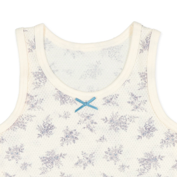 3枚組メッシュタンクトップ肌着（小花総柄）