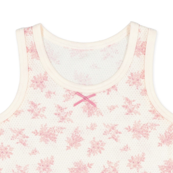 3枚組メッシュタンクトップ肌着（小花総柄）