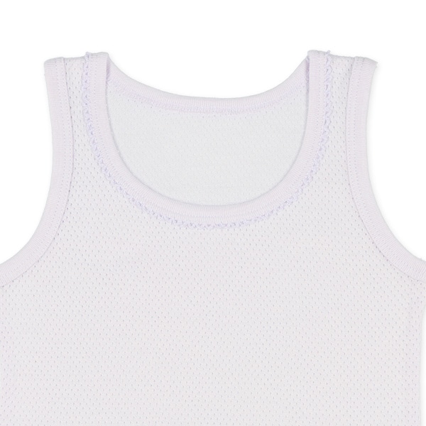 DRYWRAP）4枚組メッシュタンクトップ肌着（ホワイト・パステルカラー無地）