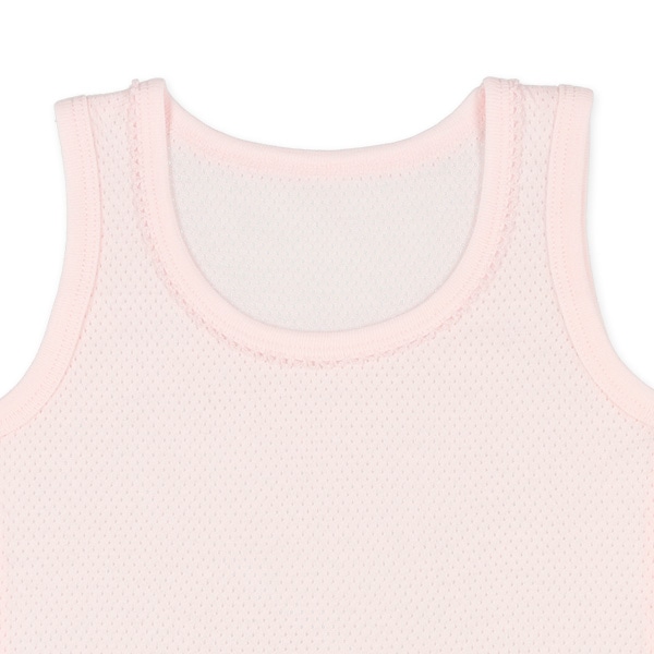 DRYWRAP）4枚組メッシュタンクトップ肌着（ホワイト・パステルカラー無地）