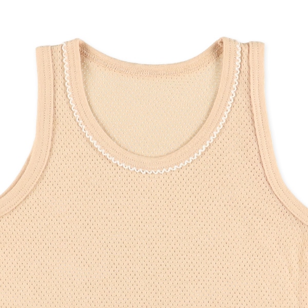 4枚組メッシュタンクトップ肌着（ピンク・ベージュ・ピコ衿） | 西松屋