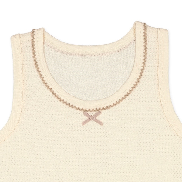 3枚組メッシュタンクトップ肌着（リボン）