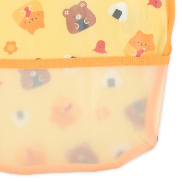 3枚組袖なし食事用エプロン（アニマルおにぎり・おかず）