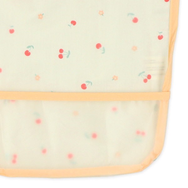 3枚組首まわり調整袖なし食事用エプロン（フルーツ）