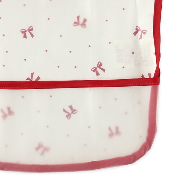 3枚組袖なし食事用エプロン（リボン柄）