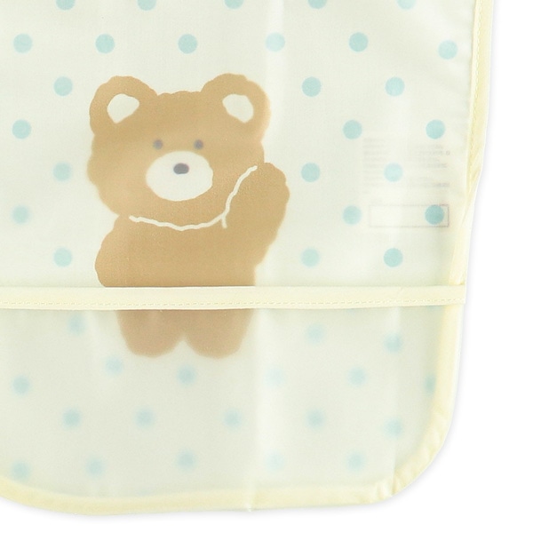 3枚組袖なし食事用エプロン（くま・うさぎ・ねこ）