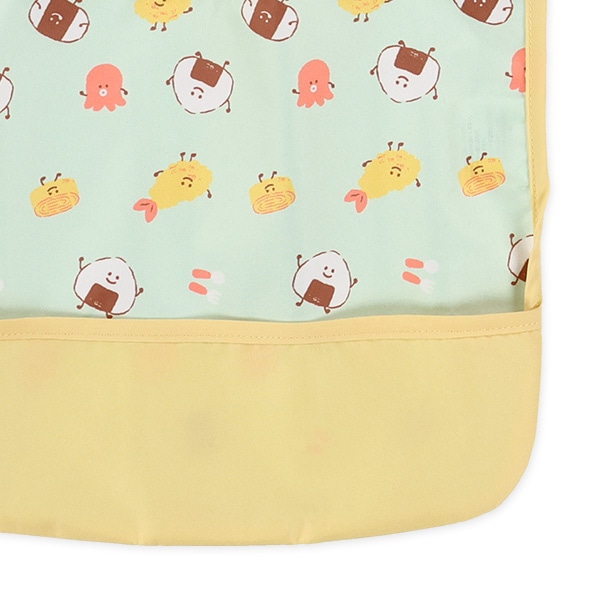 3枚組袖なし食事用エプロン（おにぎり・おかず）