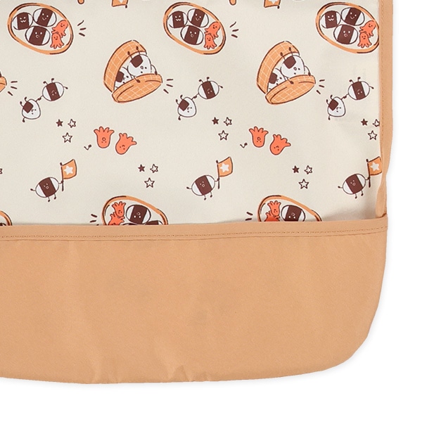 3枚組袖なし食事用エプロン（おにぎり・おかず）