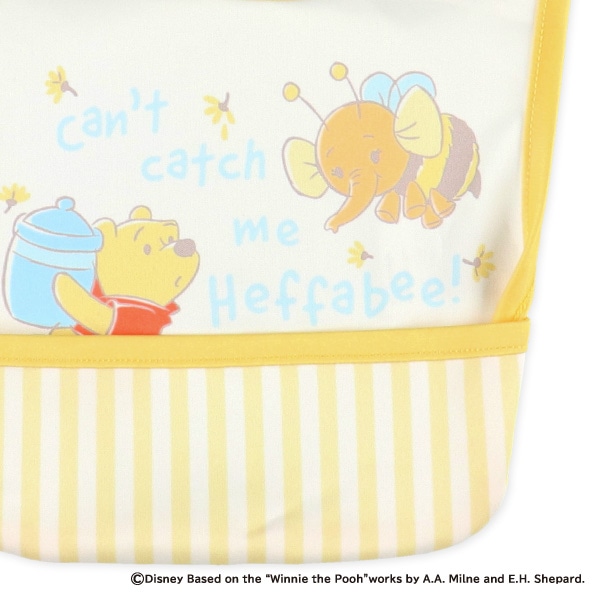 3枚組袖なし食事用エプロン（くまのプーさん）