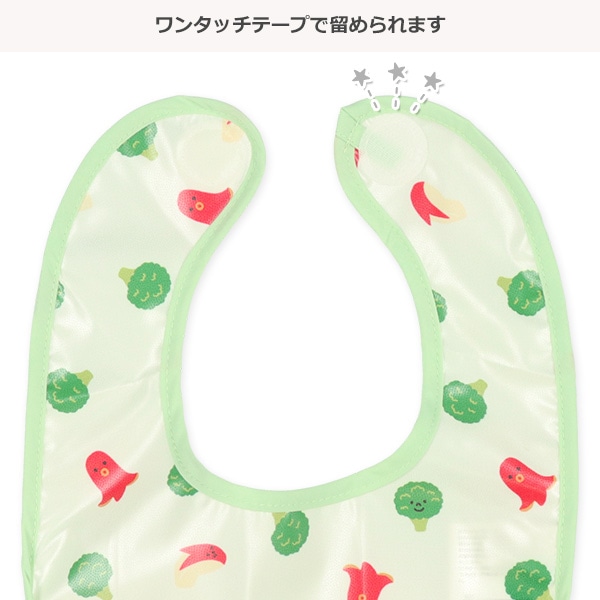 4枚組丈短め袖なし食事用エプロン（おにぎり・おかず）