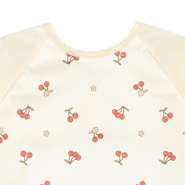 長袖食事用エプロン（チェリー柄）