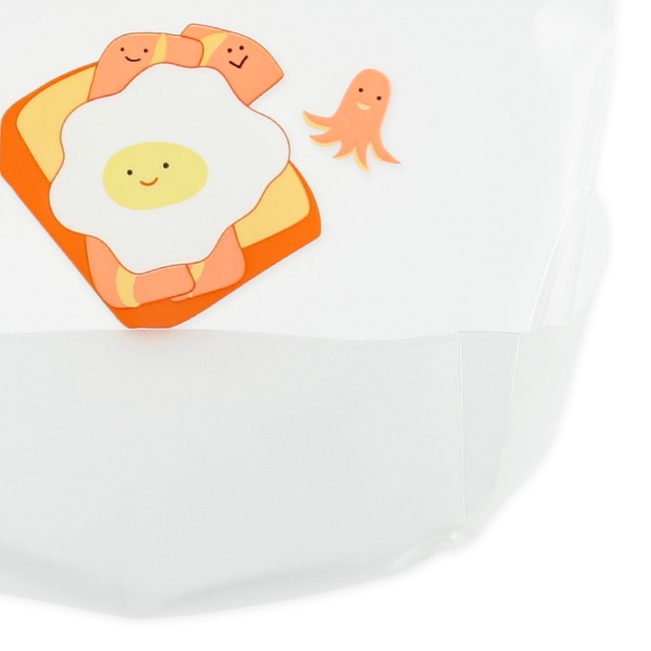 3枚組袖なし食事用エプロン（目玉焼き・ウインナー・おにぎり）