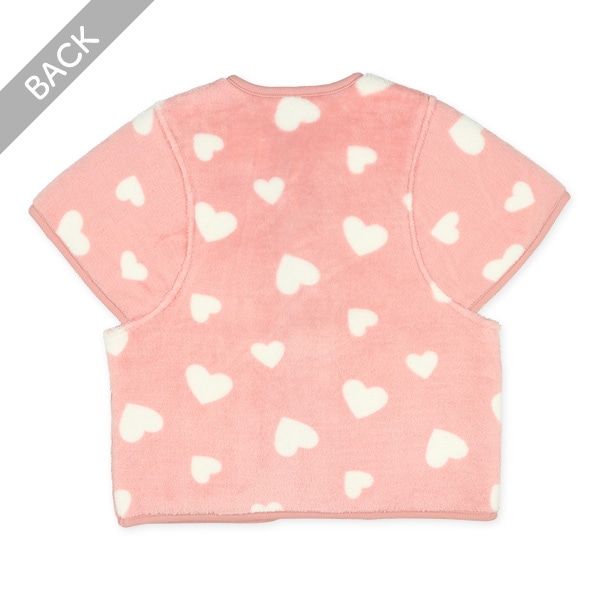 厚めフリース裏ボアベスト（ハート）