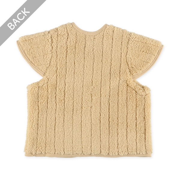 ボアフリースベスト（ベージュ無地）