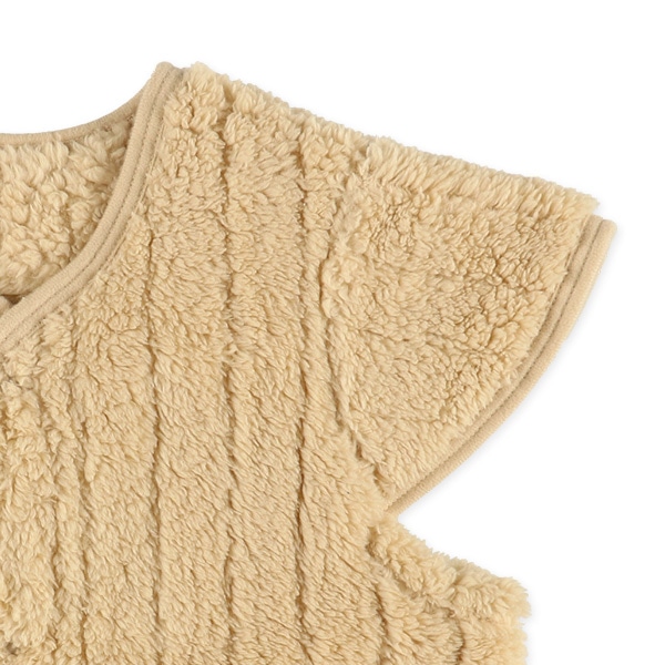 ボアフリースベスト（ベージュ無地）
